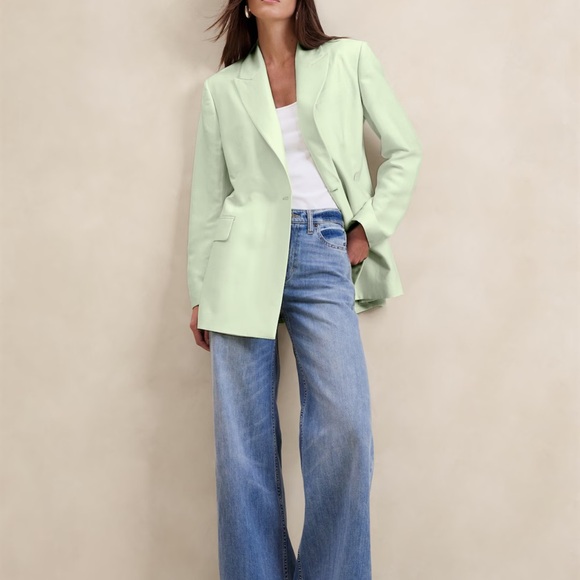 Banana Republic ‼️‼️OURGLASS ITALIAN VISCOSE-LINEN BLAZER - Picture 7 of 12